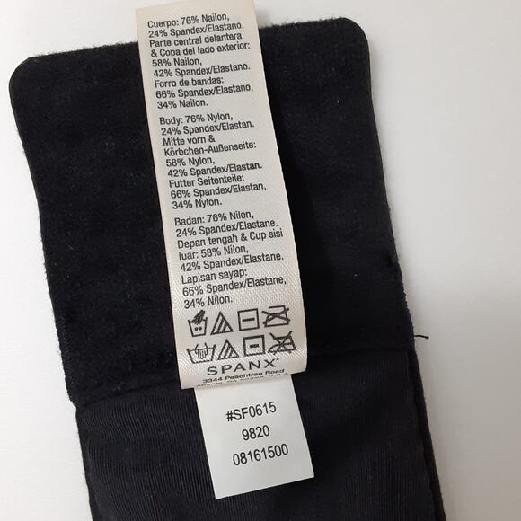 Spanx Pillow Cup Padded Bra Black Signature Strapless Women 38C Adjustable Strap - Picture 10 of 11